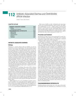 Antibiotic-Associated Diarrhea and Clostridioides Difficile Infection 1819