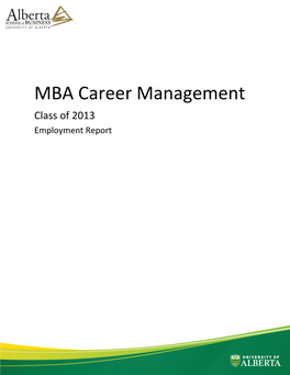 MBA Career Management