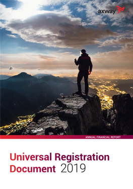 2019 UNIVERSAL REGISTRATION DOCUMENT 1 Axway Profile