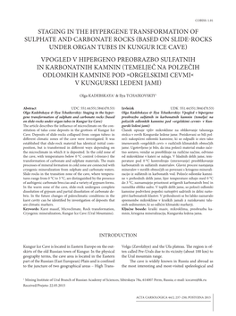 STAGING in the Hypergene TRANSFORMATION OF