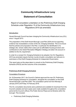 Premininary CIL Charging Schedule Consultation Responses