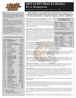 2015-16 RIT Men's Ice Hockey