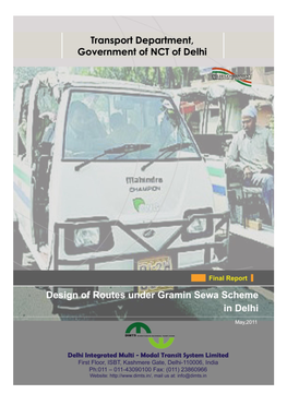 Design of Routes Gramin Sewa Scheme in Dlhi- Draft Report