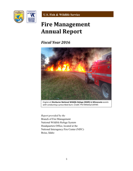 Fire Management Annual Report