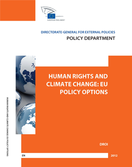 Human Rights and Climate Change : EU Policy Options