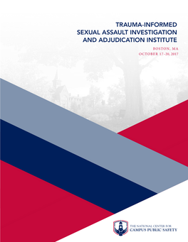 Trauma-Informed Sexual Assault Investigation and Adjudication Institute