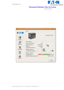 Personal Solution Pac for Linux User’S Guide