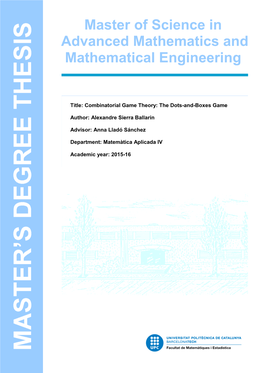 Combinatorial Game Theory: the Dots-And-Boxes Game