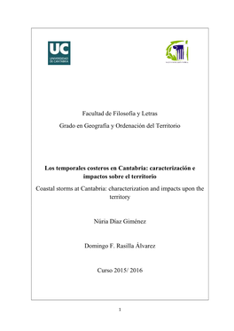 Facultad De Filosofía Y Letras Grado En Geografía Y Ordenación Del Territorio