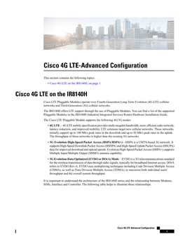 Cisco 4G LTE-Advanced Configuration