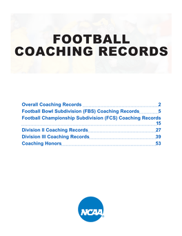 Football Coaching Records