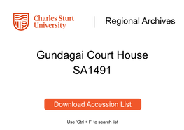 Gundagai Court House SA1491