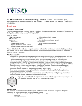 Reoviridae by G.R. Carter and D.J. Wise; A3416.0805