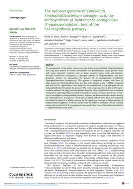 The Reduced Genome of Candidatus Kinetoplastibacterium