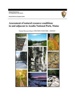 Assessment of Natural Resource Conditions in and Adjacent to Acadia National Park, Maine