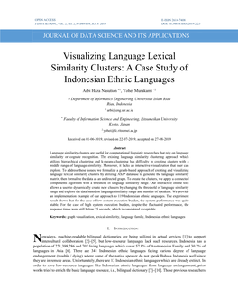 Visualizing Language Lexical Similarity Clusters: a Case Study of Indonesian Ethnic Languages