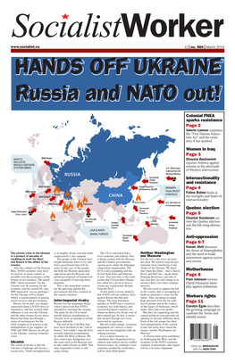 March 2014 HANDS OFF UKRAINE Russia and NATO Out!
