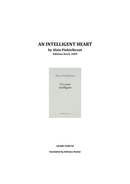 AN INTELLIGENT HEART by Alain Finkielkraut Editions Stock, 2009