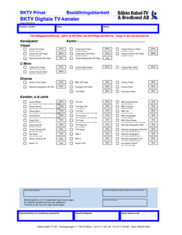 BKTV Digitala TV-Kanaler Version 2014-03-10