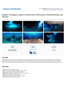 Explore Yonaguni Japan's Underwater Monument, Hammerheads and Mantas