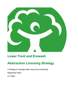 Lower Trent and Erewash Abstraction Licensing Strategy (ALS) Area