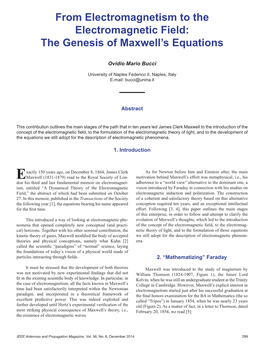 The Genesis of Maxwell's Equations