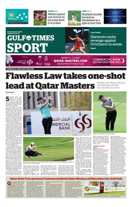 Flawless Law Takes One-Shot Lead at Qatar Masters