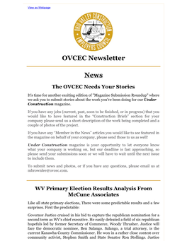 OVCEC Newsletter News
