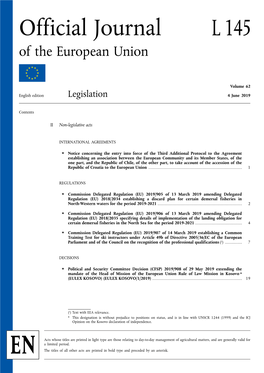 Official Journal L 145 of the European Union