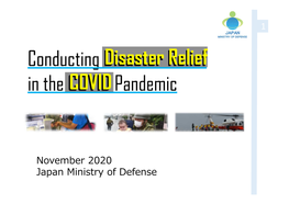 Conducting Disaster Relief in the COVID Pandemic