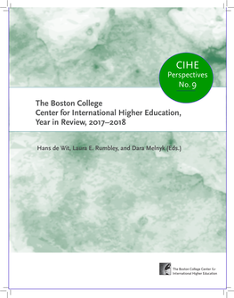 The Boston College Center for International Higher Education, Year in Review, 2017–2018