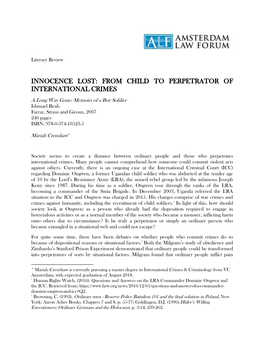 From Child to Perpetrator of International Crimes