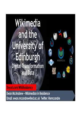 Wikimedia and the University of Edinburgh Digital Transformation and Data