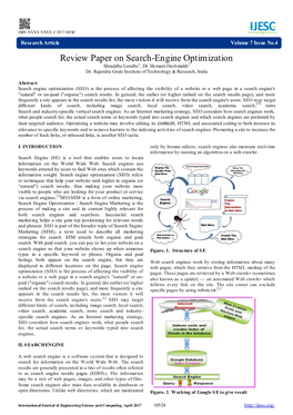 Review Paper on Search-Engine Optimization Shraddha Londhe1, Dr