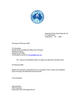 Australia's Future Oil Supply and Alternative Transport Fuels