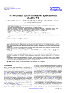 The AB Doradus System Revisited: the Dynamical Mass of AB Dor A/C R