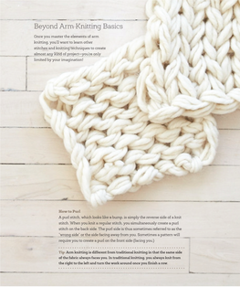 Beyond Arm Knitting Basics