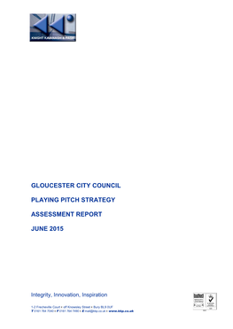 Gloucester City Council Playing Pitch Strategy Assessment Report June 2015