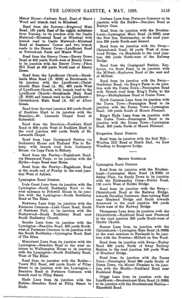 THE LONDON GAZETTE, 4 MAY, 1928. 3153 Manor House—Cadnam Boad, East of Shave J Jordans Lane from Portmore Common to Its Wood and Branch Road to Minstead