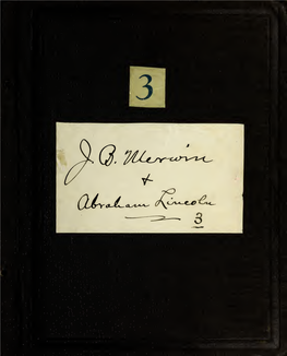 J.B. Merwin & Abraham Lincoln