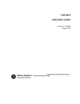 Gio Bus Specification