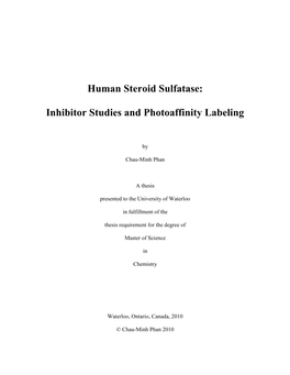 Inhibitor Studies and Photoaffinity Labeling