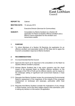 05 Consultation by Marine Scotland on a Section