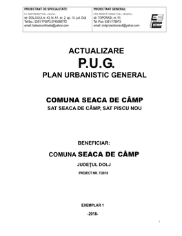 I Varianta PUG SEACA DE CAMP