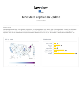June State Legislation Update
