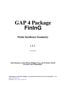 GAP 4 Package Fining