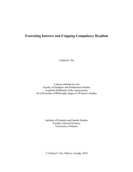 Exorcising Intersex and Cripping Compulsory Dyadism