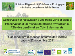 Comité De Pilotage Site Natura 2000 Moyenne Vallée De L'oise
