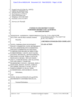 AMENDED CONSOLIDATED COMPLAINT 12 V