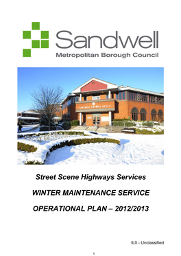 Street Scene Highways Services WINTER